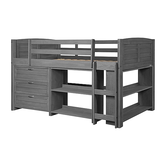 Louver Twin Modular Low Loft Bed - Group B
