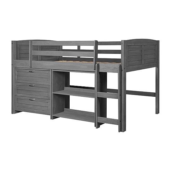 Louver Twin Modular Low Loft Bed - Group C