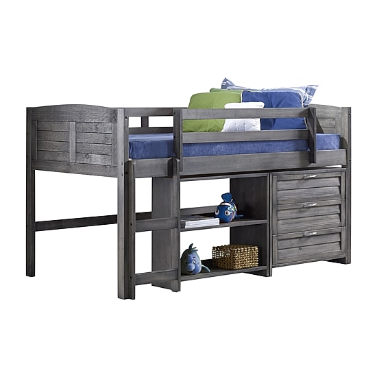 Louver Twin Modular Low Loft Bed - Group C