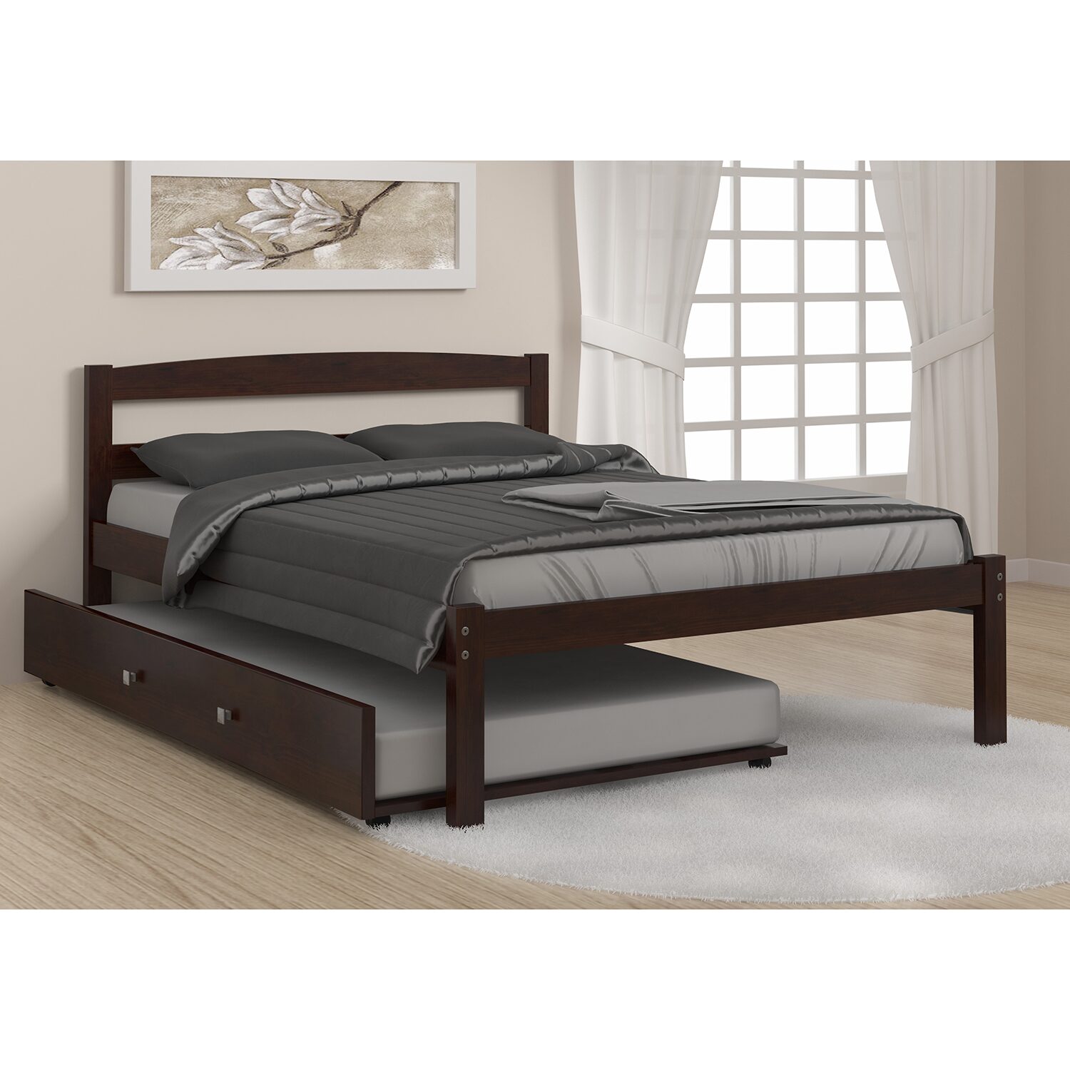 Econo Modern Full Bed with Twin Trundle
