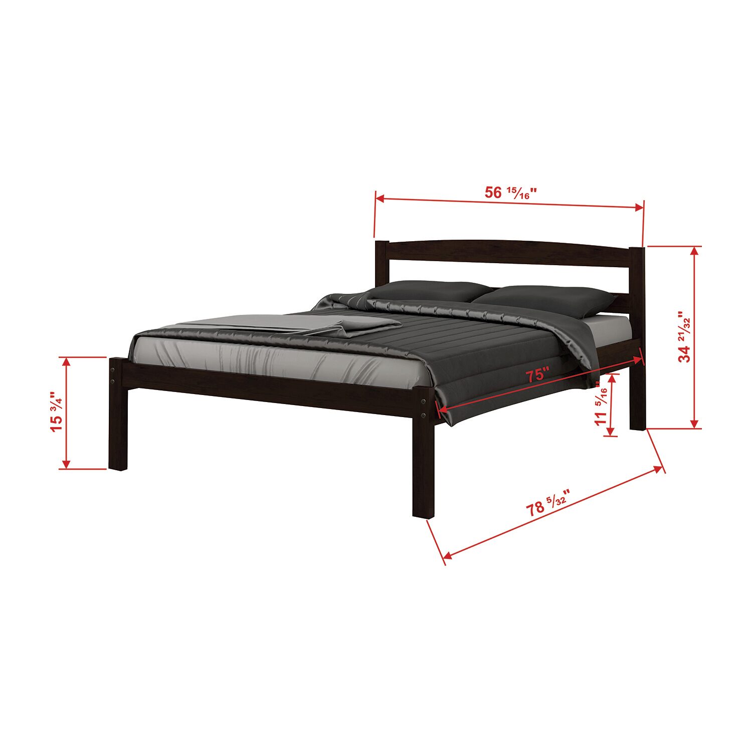 Econo Modern Full Bed with Twin Trundle