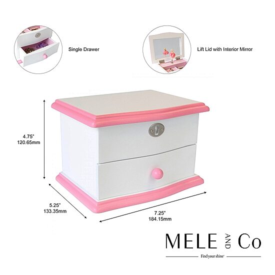 Mele And Co Katie White Jewelry Box