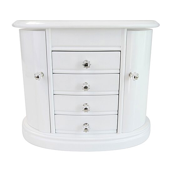 Mele And Co Heloise  White Jewelry Box