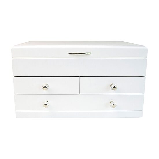 Mele And Co Fairhaven  White Jewelry Box