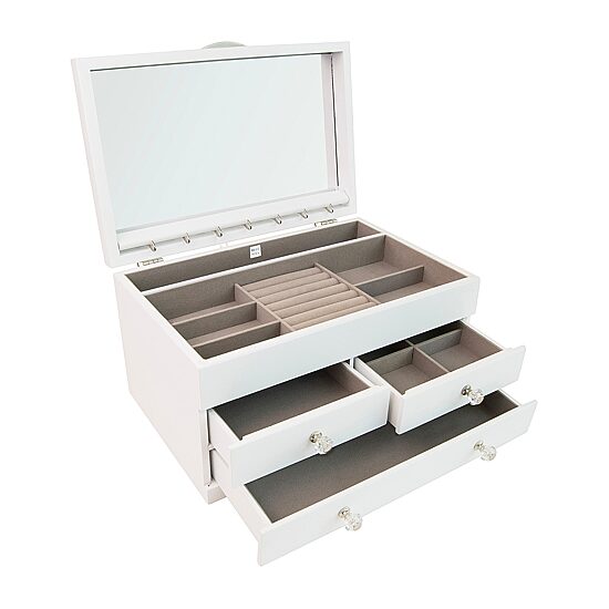Mele And Co Fairhaven  White Jewelry Box