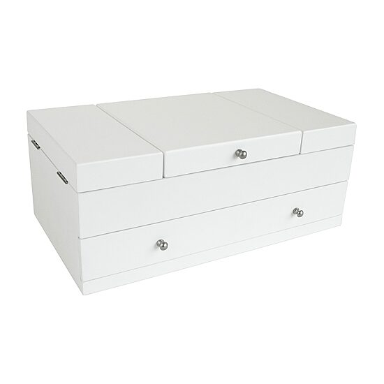 Mele And Co Everly White Jewelry Box