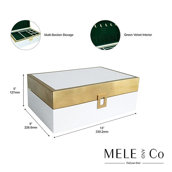 Mele And Co London  Cream Jewelry Box