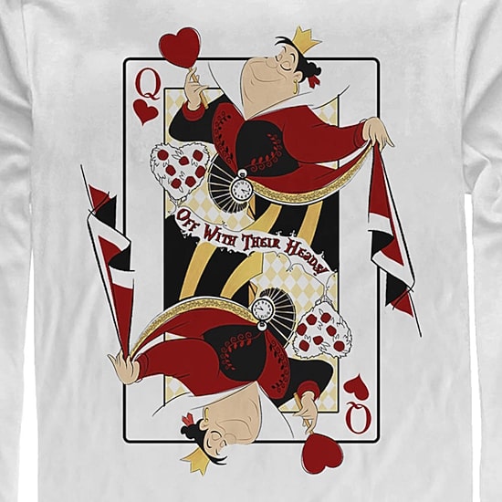 Mens Long Sleeve Alice in Wonderland Graphic T-Shirt