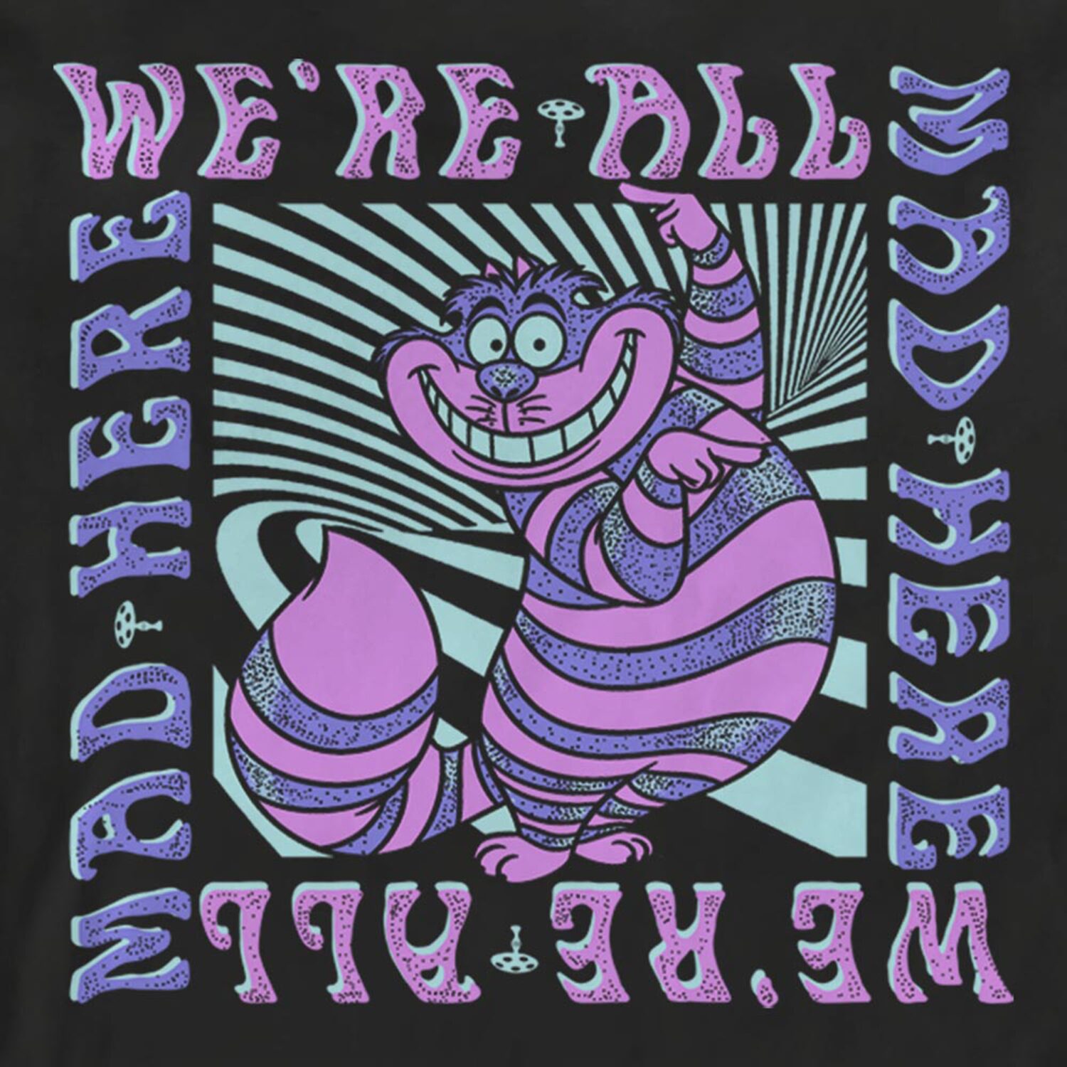 Mens Long Sleeve Alice Wonderland Graphic T-Shirt