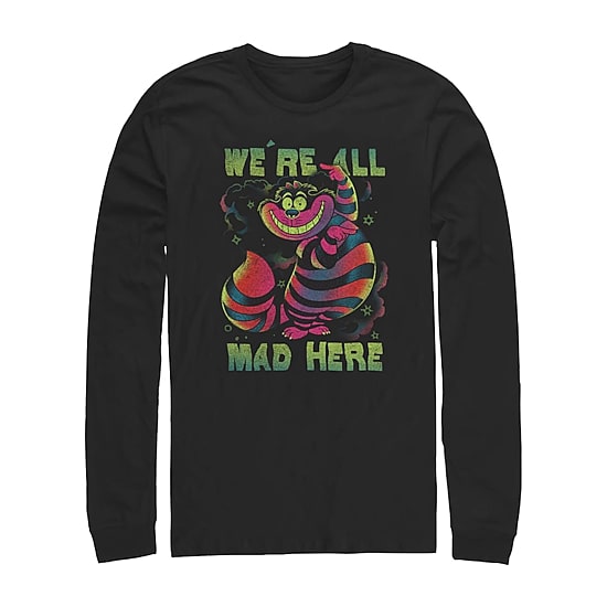 Mens Long Sleeve Alice In Wonderland Graphic T-Shirt