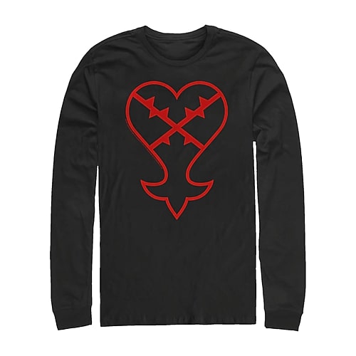 FIFTH SUN Mens Crew Neck Long Sleeve Classic Fit Graphic T-Shirt, Large, Black