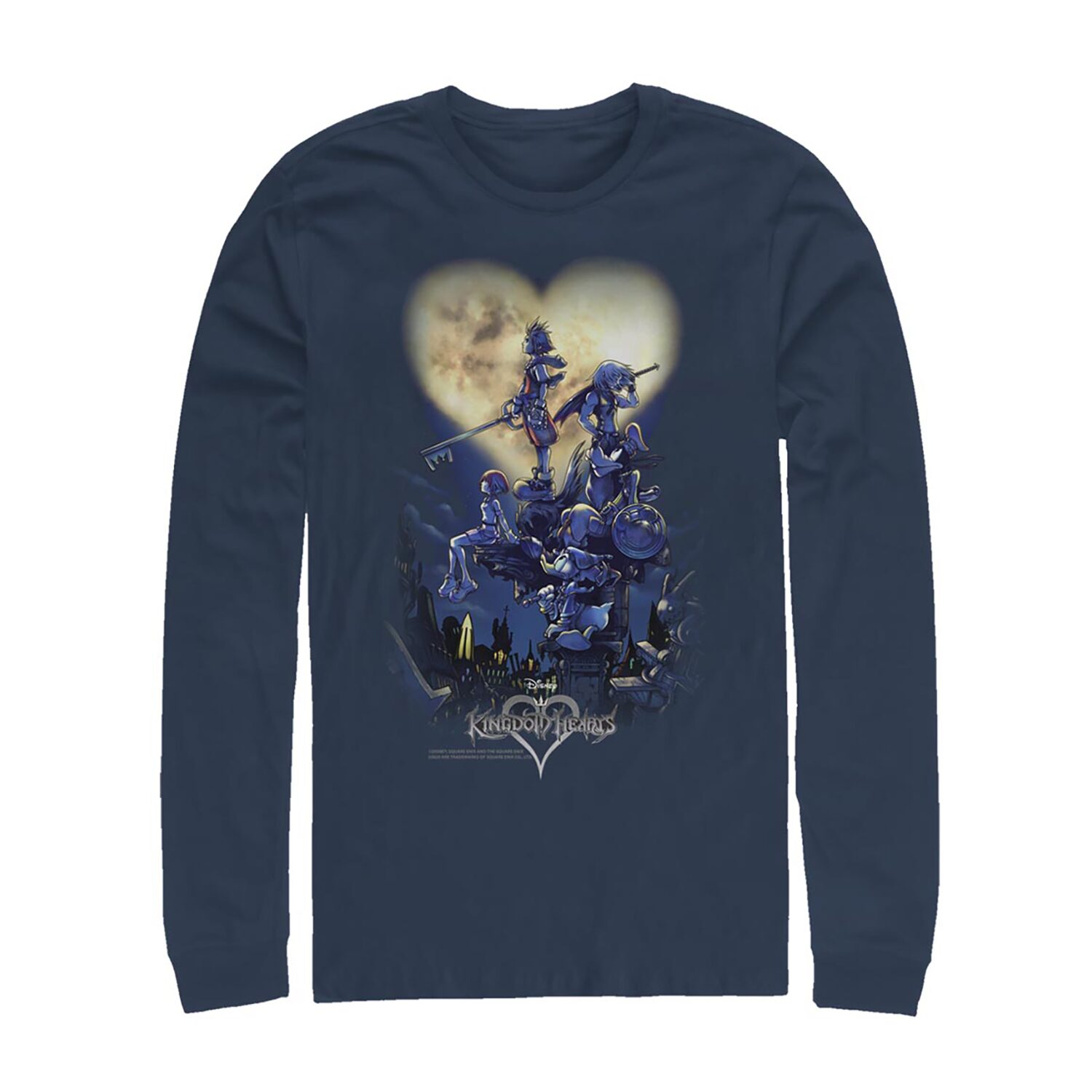 Mens Crew Neck Long Sleeve Classic Fit Graphic T-Shirt