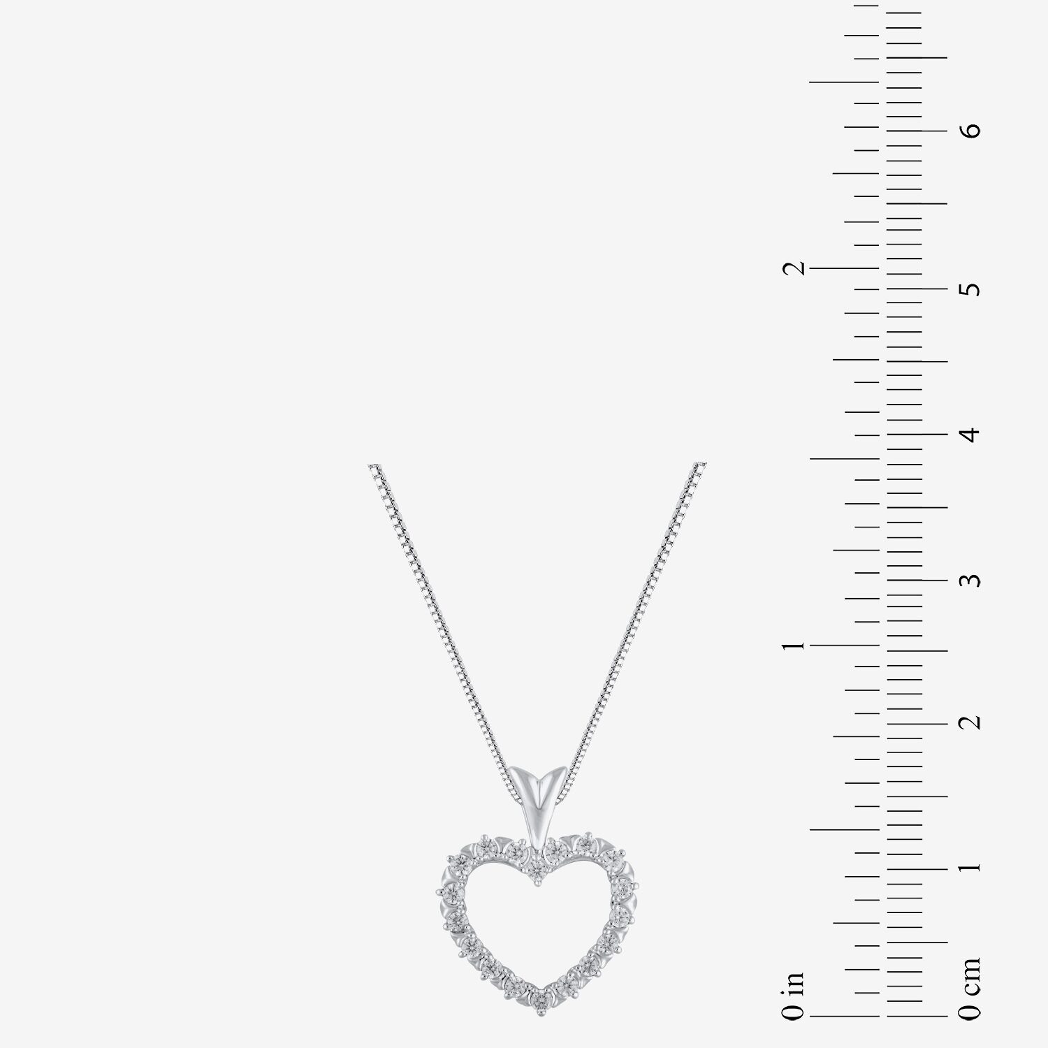 Womens 1/4 CT. T.W. Natural White Diamond 10K Gold Heart 18 Inch Pendant Necklace