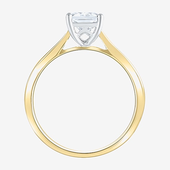 (G / VS2) Womens 2 CT. Lab-Grown White Diamond 14K Gold Radiant-cut Solitaire Engagement Ring