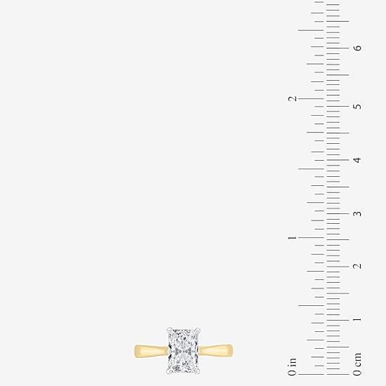 (G / VS2) Womens 2 CT. Lab-Grown White Diamond 14K Gold Radiant-cut Solitaire Engagement Ring