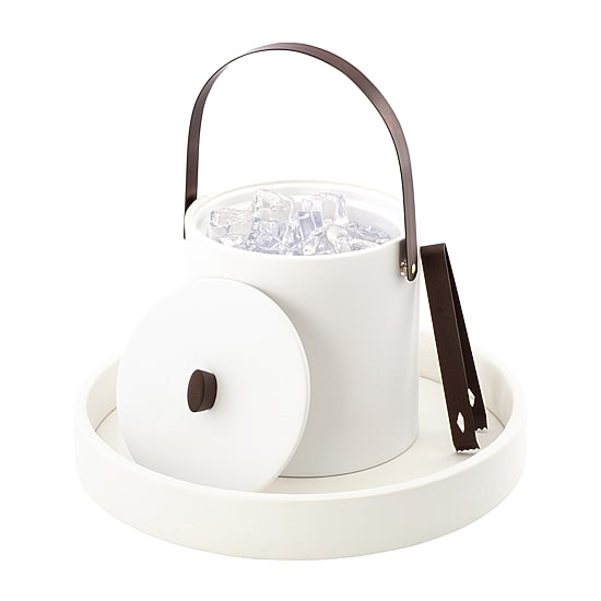 Kraftware Durham 2-pc Ice Bucket With Lid + Tong Set
