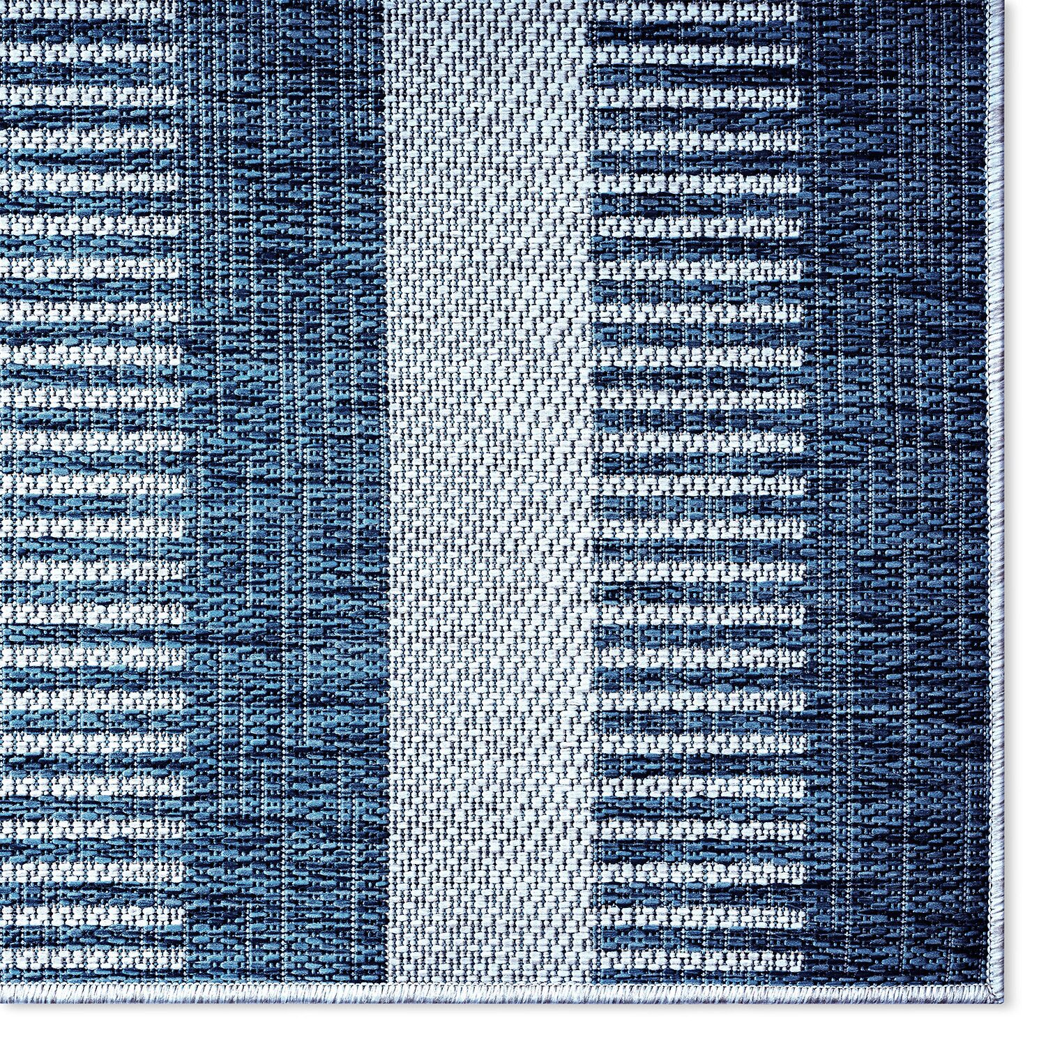 Nicole Miller Country Charlotte Stripe UV Protection Washable Outdoor Rectangular Area Rug