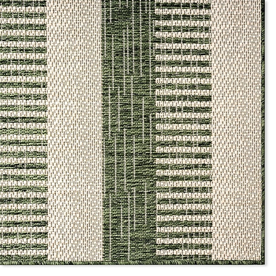 Nicole Miller Country Charlotte Stripe UV Protection Washable Outdoor Rectangular Area Rug