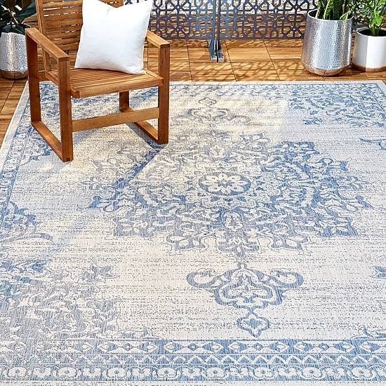 Nicole Miller Country Azalea Medallion UV Protection Washable Indoor Rectangular Area Rug