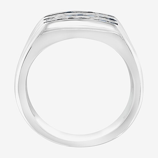 Effy Final Call Limited Quantities! Mens Genuine Blue Sapphire Sterling Silver Square Fashion Ring
