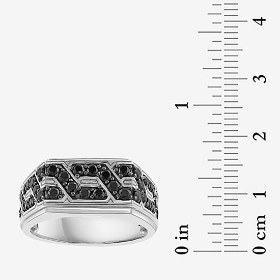 Effy Final Call Limited Quantities! Mens Genuine Black Spinel Sterling Silver Round Fashion Ring