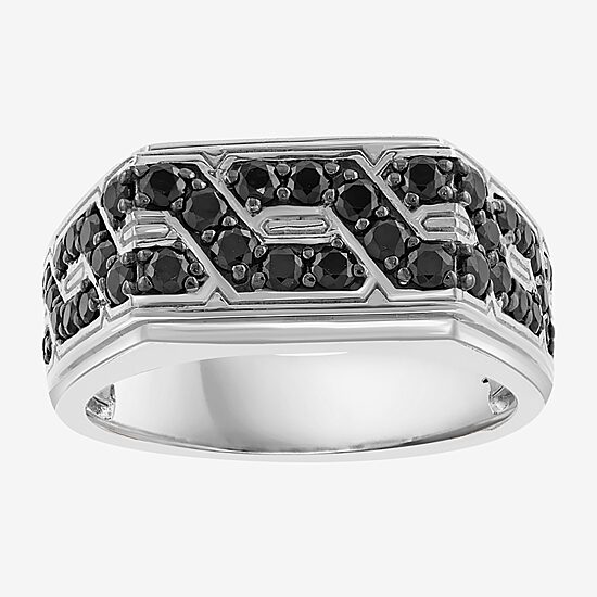 Effy Final Call Limited Quantities! Mens Genuine Black Spinel Sterling Silver Round Fashion Ring