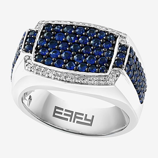 Effy Final Call Limited Quantities! Mens Genuine Blue Sterling Silver Round Fashion Ring