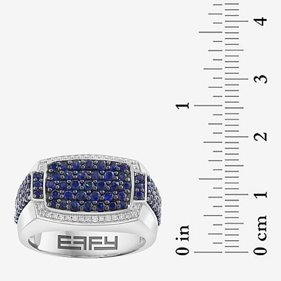 Effy Final Call Limited Quantities! Mens Genuine Blue Sterling Silver Round Fashion Ring
