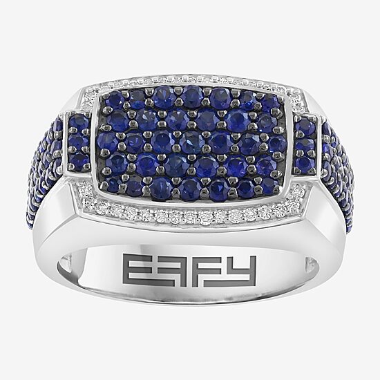 Effy Final Call Limited Quantities! Mens Genuine Blue Sterling Silver Round Fashion Ring