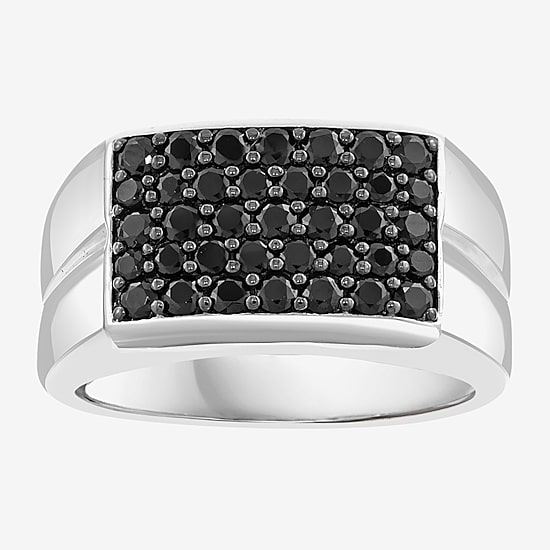 Effy Final Call Limited Quantities! Mens Genuine Black Spinel Sterling Silver Round Fashion Ring