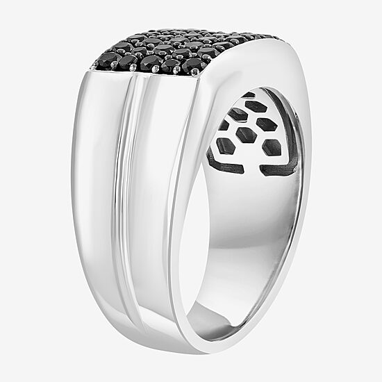 Effy Final Call Limited Quantities! Mens Genuine Black Spinel Sterling Silver Round Fashion Ring