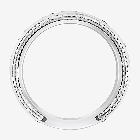 Effy Final Call Limited Quantities! Mens 1/7 CT. T.W. Genuine White Sapphire Sterling Silver Round Fashion Ring