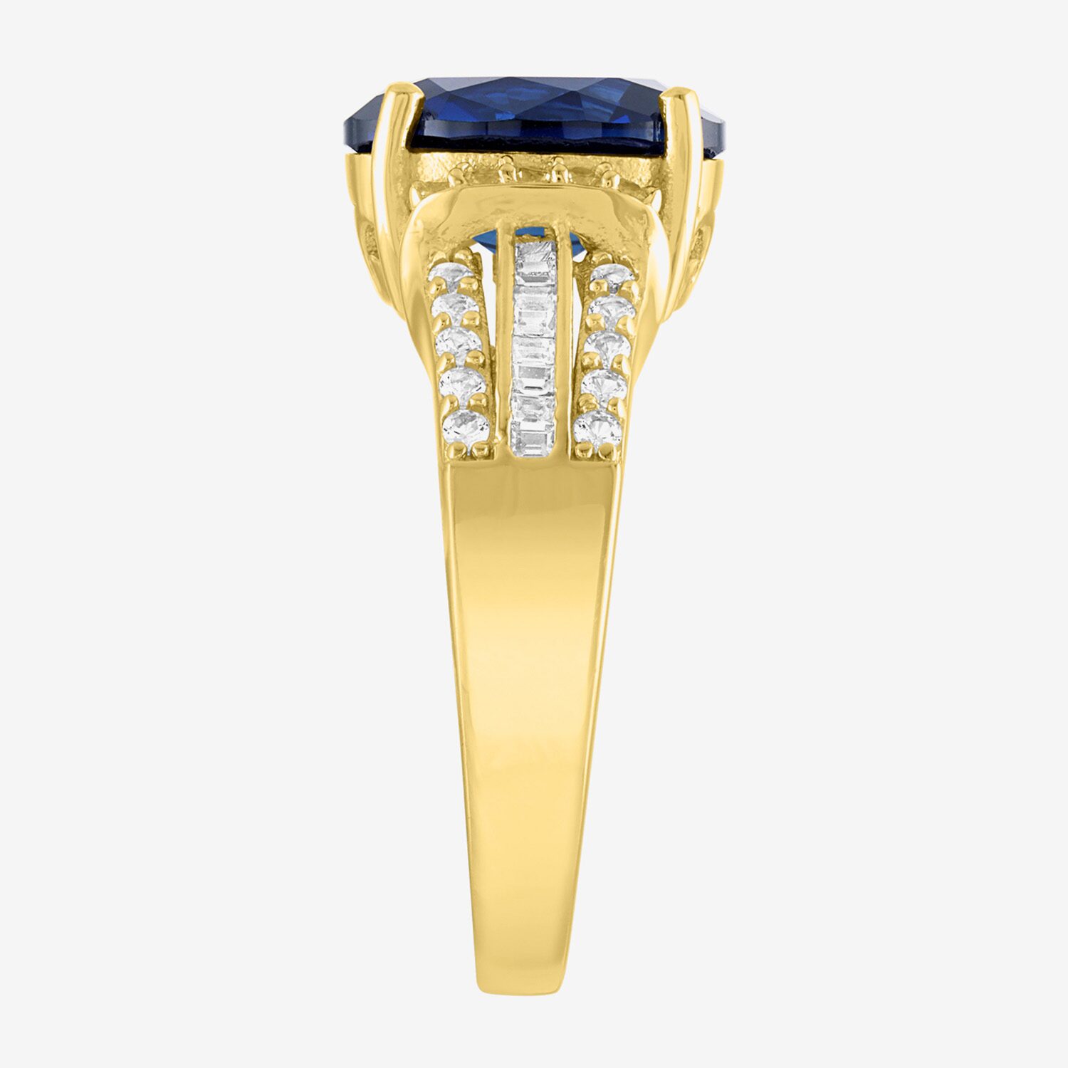 Womens Gemstone 14K Gold Over Silver Oval Cocktail Ring