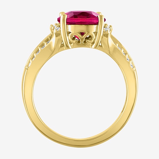 Womens Gemstone 14K Gold Over Silver Oval Cocktail Ring