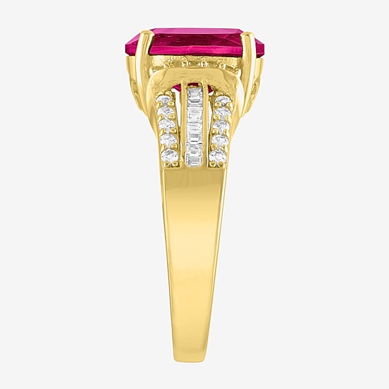 Womens Gemstone 14K Gold Over Silver Oval Cocktail Ring