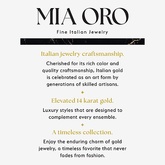 Mia Oro Womens 14K Gold 18 Inch Link Necklace