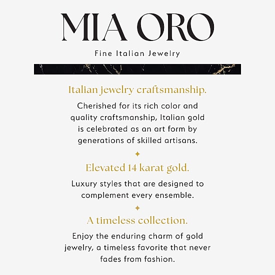 Mia Oro Womens 14K Gold 33mm Round Hoop Earrings