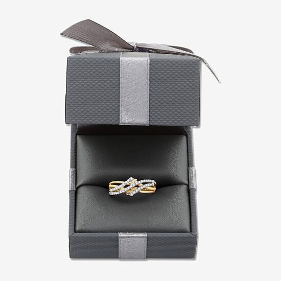 Womens 1/4 CT. T.W. Lab Grown White Diamond 14K Gold Over Silver Sterling Silver Cocktail Ring