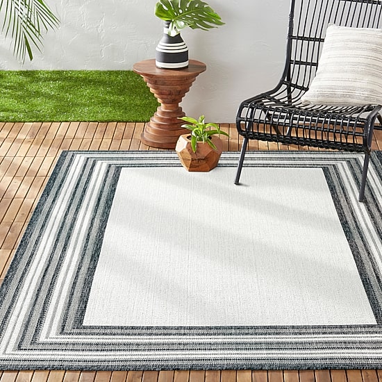 Nicole Miller Country Layla Bordered Outdoor Rectangular Area Rug