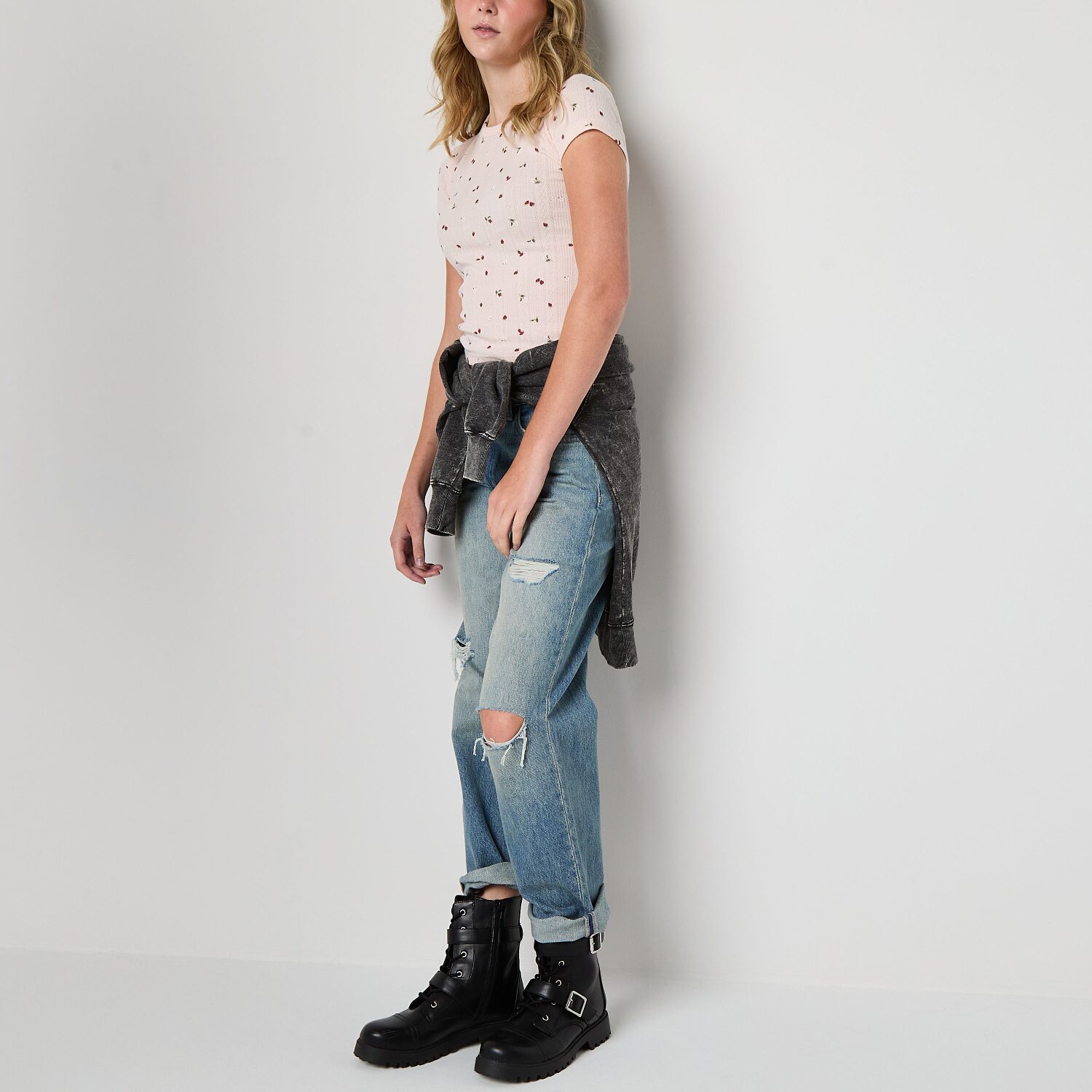 Arizona Jean Co Womens Fleet Block Heel Combat Boots