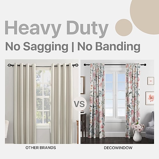 Deco Window Quattro 1 IN Adjustable Curtain Rod