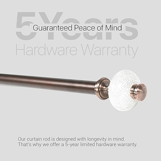 Deco Window Supreme Ceramic 1 IN Adjustable Curtain Rod