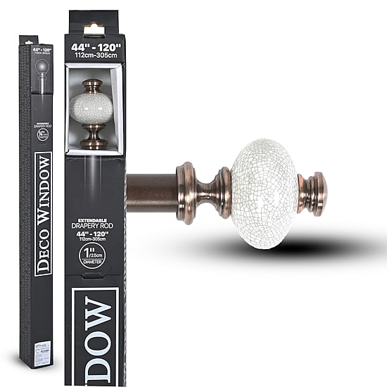 Deco Window Supreme Ceramic 1 IN Adjustable Curtain Rod
