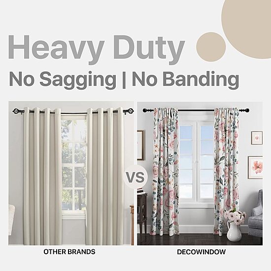 Deco Window Supreme Ceramic 1 IN Adjustable Curtain Rod