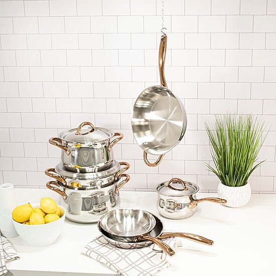 BergHOFF Ouro Gold 18/10 Stainless Steel 10-pc. Cookware Set