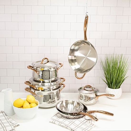 BergHOFF Ouro Gold 18/10 Stainless Steel 17-pc. Cookware Set