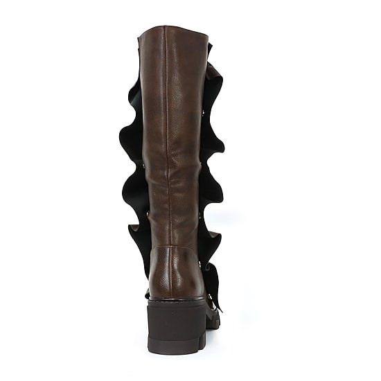 Yoki Womens Flat Heel Slouch Boots