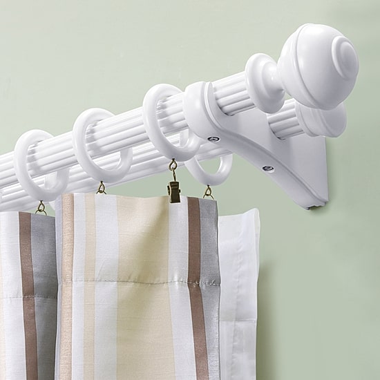 Lumi Home Furnishings Wood Double Curtain Rod Brackets