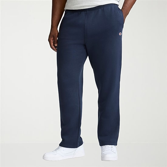 Champion Powerblend Mens Straight Mid Rise Classic Fit Big and Tall Fleece Sweatpant