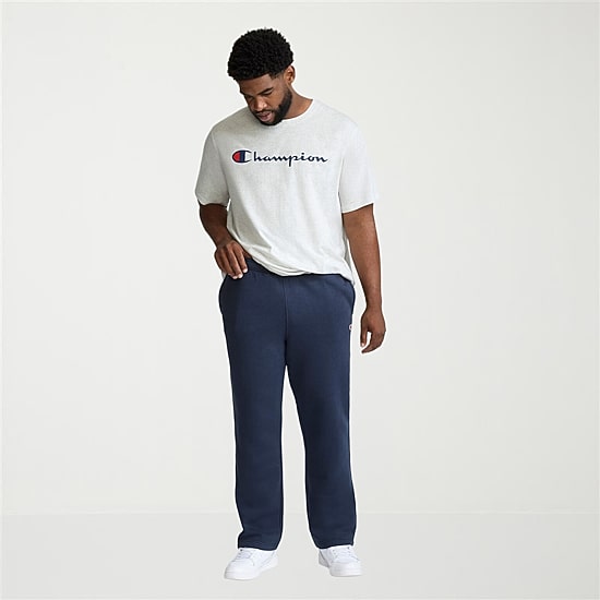 Champion Powerblend Mens Straight Mid Rise Classic Fit Big and Tall Fleece Sweatpant